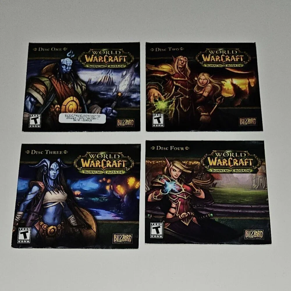 READ World of Warcraft Game CD ROMS 2004 Burning Crusade Expansion Set Lot READ
